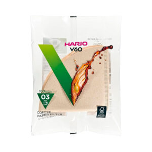 Hario V60-03 Unbleached Paper Filters, 100 Pcs.